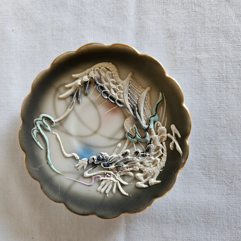 Moriage Dragonware Mini Plate 3" Japan